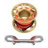 15m Cable Scuba Diving Reel Aviation Aluminum Diving Line Reel with Double Ended Hook for Outdoor Boating Marine