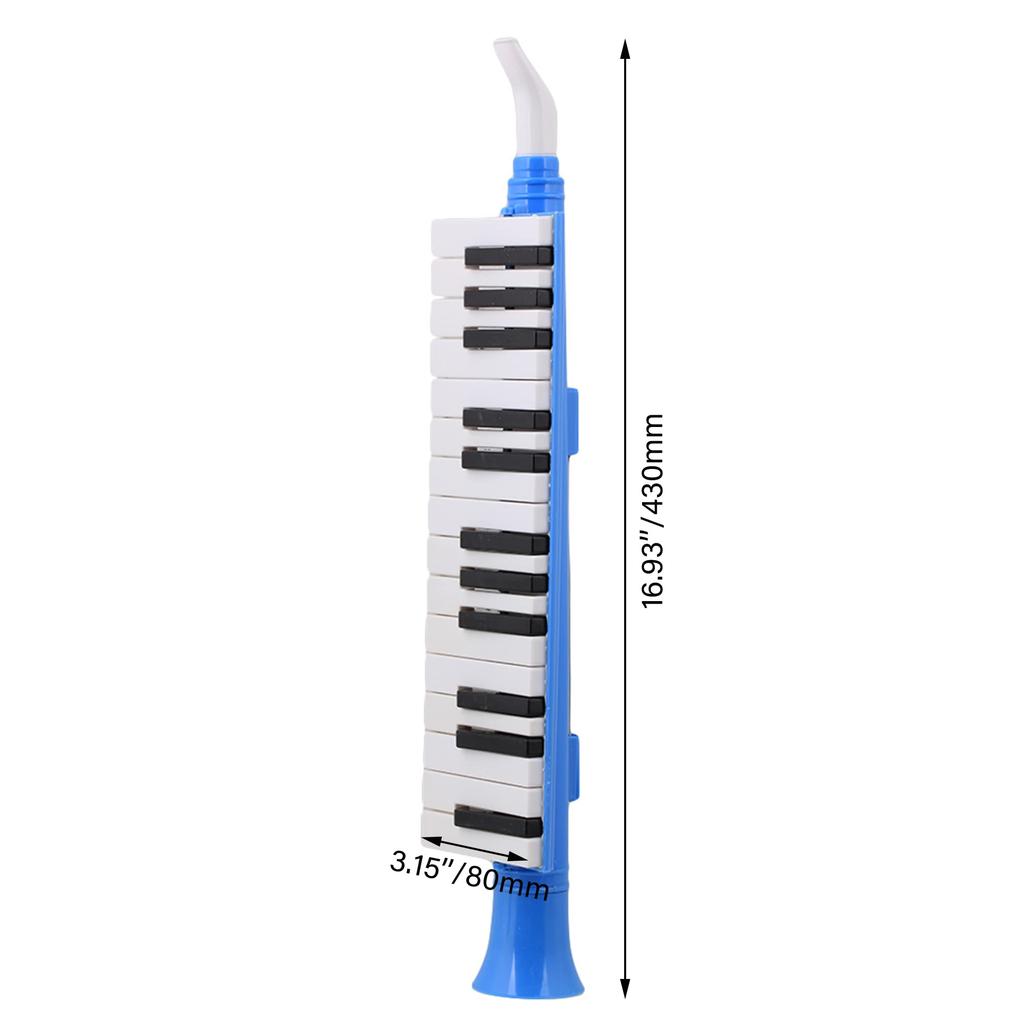 Yibuy Blue Plastic 27 Key Wind Piano Keyboard Harmonica