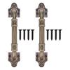 2Pcs Antique Barn Door Handles Bronze Color Easy Installation Vintage Drawer Handle for Gates