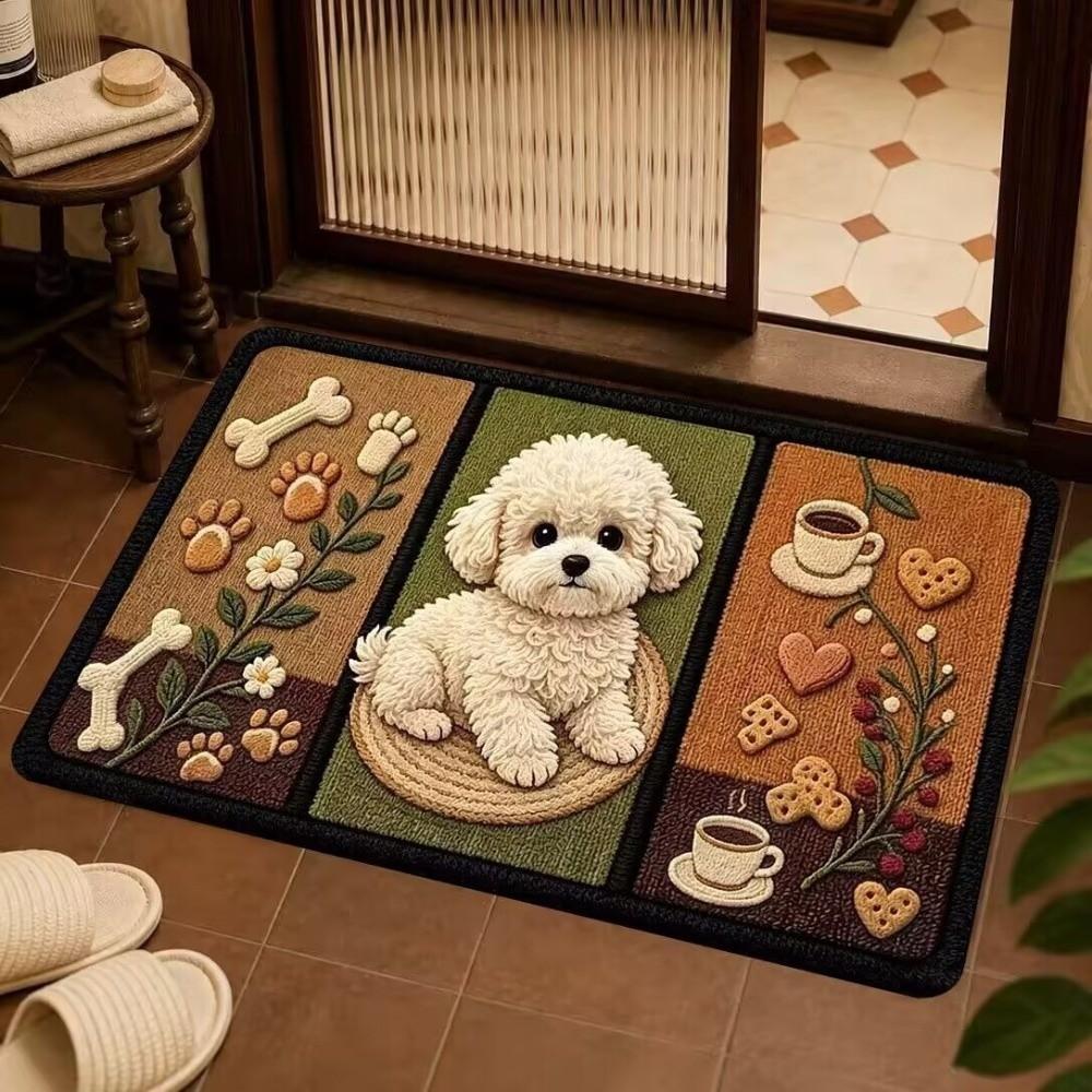 Absorbent Cat Bath Mat Diatomaceous Earth Pet Print Doormat New Animal Rug Entryway