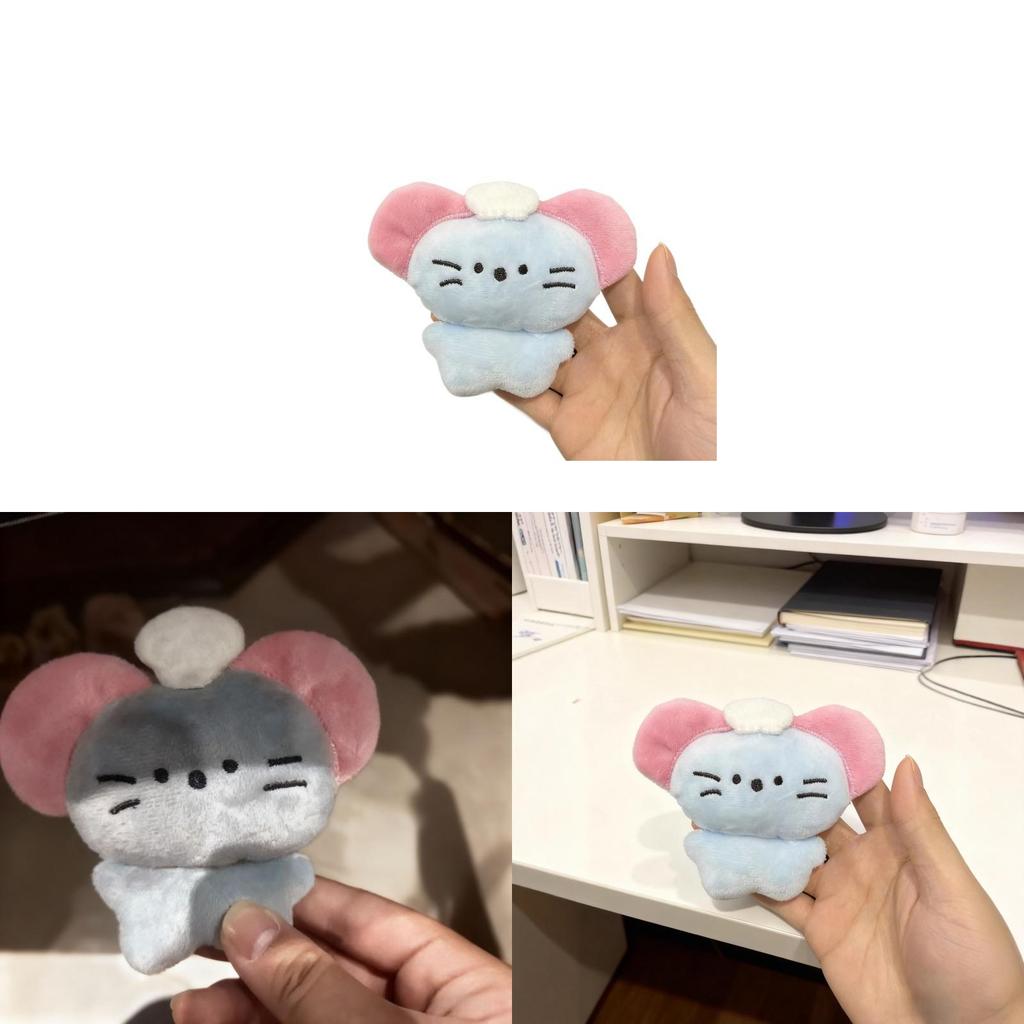 Plush Mouse Keychain Stuffed Doll With Pearl Chain For Couples Kids Gift