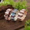 New Enamel Geometric Irregular Elastic Bracelet, Women's Exaggerated Geometric Environmentally Friendly Alloy Bracelet