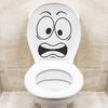 Yousheng Scared Expression Toilet Sticker Waterproof Removable Self-adhesive PVC Living Room Bathroom Wall Art Cartoon Expression Toilet Seat Lid