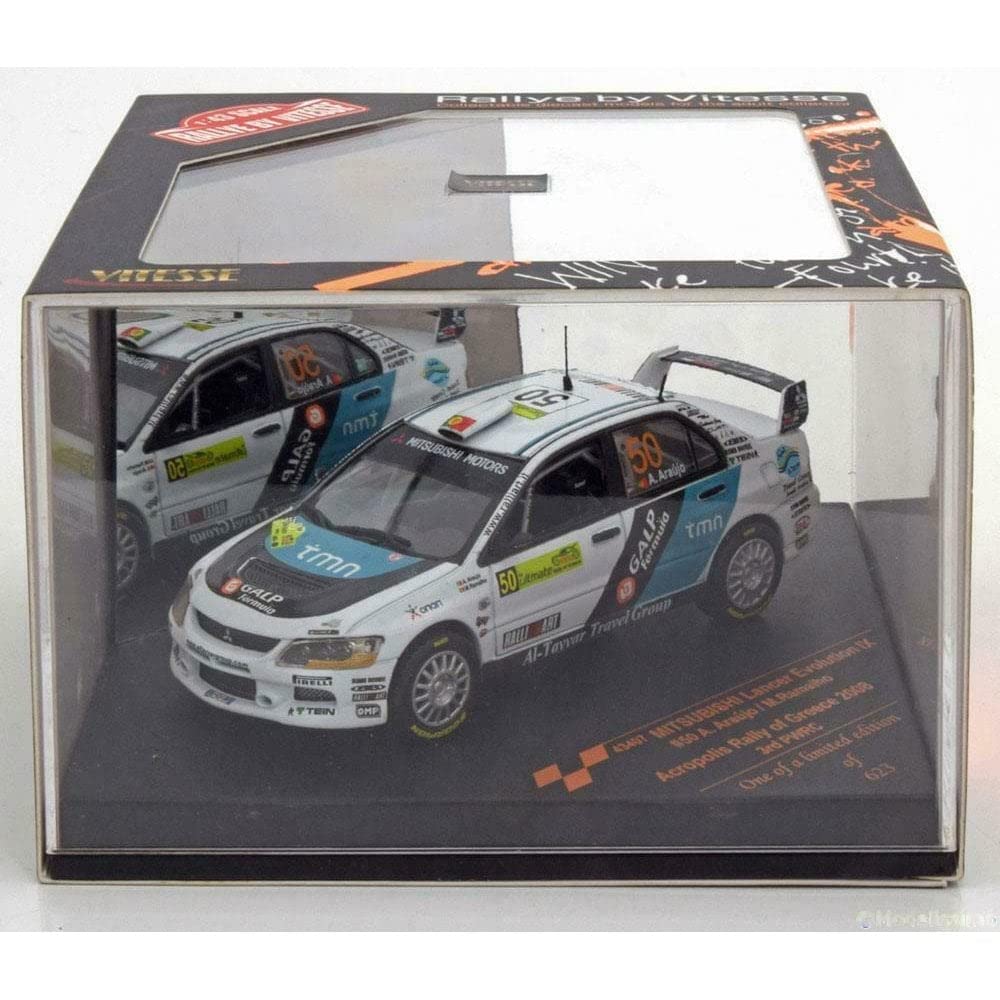 Модели Mitsubishi Lancer Evolution IX PWRC Ралли Акрополиса 2008 3-е место 1/43 А.Араужо/М.Рамальо #50