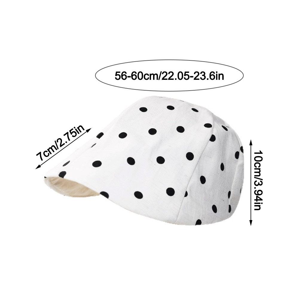 Wide Brim Sun Hat Adjustable Casual Hat Korean Style Polka Dot Baseball Cap Summer Outing