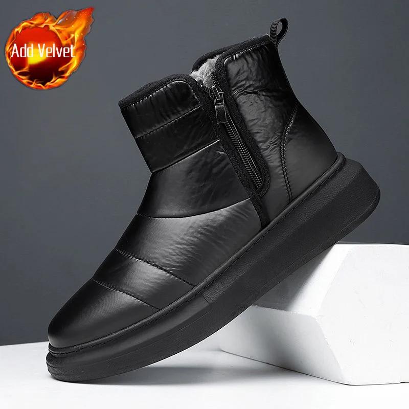 Мода с мехом Теплая мужская обувь Зимние мужские сноубутсы Дизайнерские Новые Оригинальные Предложения Комфортные Предложения по Акции Y2k Нескользящие Дешевые