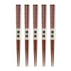 Wooden Red and White Set of Current Model J-kitchens Chopsticks, Stripes, 5, 23cm,