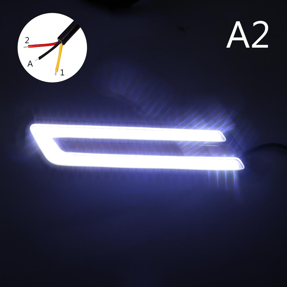 1 пара COB автомобильные указатели поворота лампы заднего хода светодиодные автомобильные DRL авто дневные ходовые огни