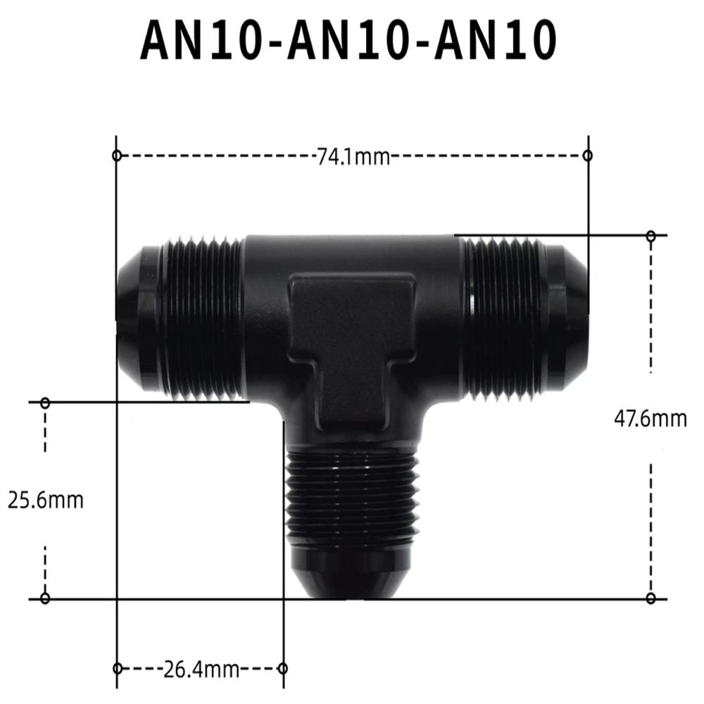 Modified car parts oil cold joint brake three-way quick connection oil pipe AN3-AN12 three-way conversion head oil cold