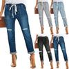 Women's Loose And Casual Trend Ripped Casual Fashion Straight Leg Jeans