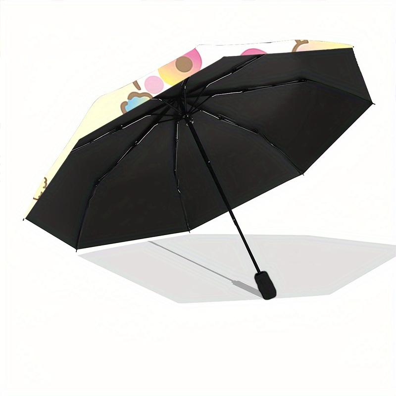 1pc Cartoon Candy Panda Pochacco Sanrio Pattern Automatic 3-Fold Umbrella, 8 Steel Frames, High-Value Folding Umbrella, Suitable for Office, Travel an