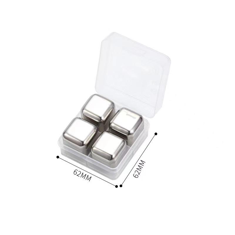 Cross-Border Stainless Steel Ice Cubes and Whiskey Stones Gift Set