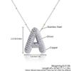 Silver Color Silver Zircon Necklace Rhinestones Women Choker Simple Letter Pendant Necklace  Gift