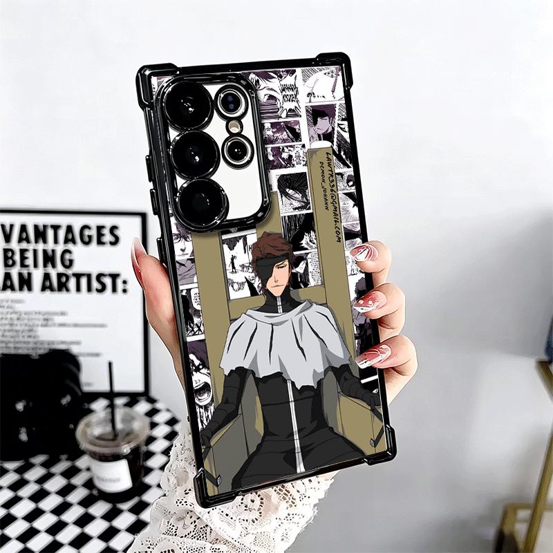 Bleach Anime Ichigo Kenpachi Plating Phone Case For Samsung Galaxy S24 S25 FE S26 Edge S23 Ultra S22 S21 Plus S20 Anti-Fall Aira