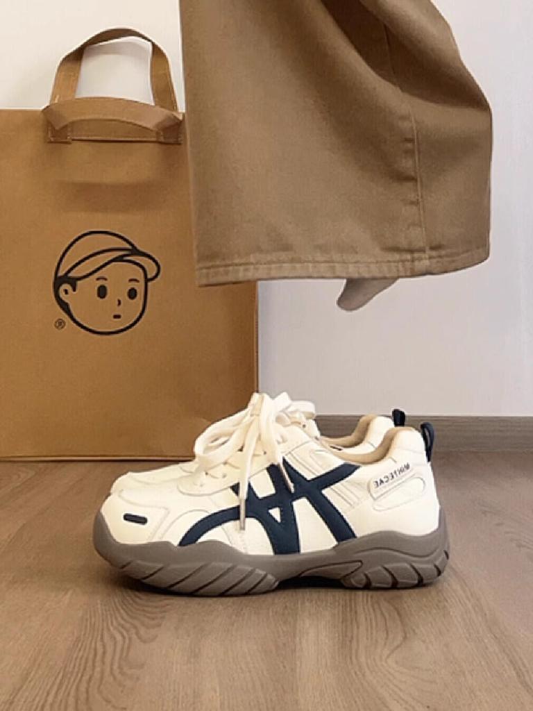 Leather Version~ Thick-soled Inner Height-increasing Leather German Training Shoes for Women's 2025 Autumn and Winter New Forrest Gump Sports an