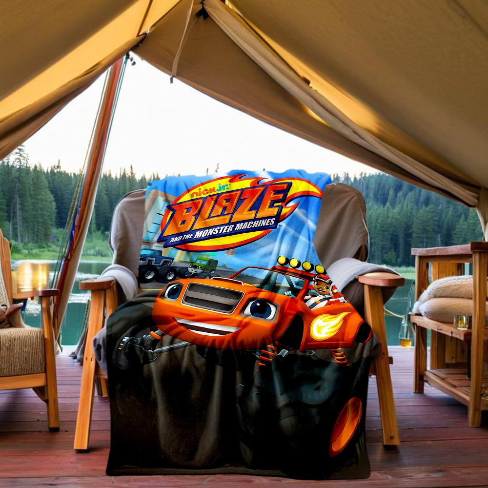 1pc Blaze Machines Outdoor Blanket Lightweight Flannel, Soft & Warm, All-Season Use for Sofa, Outdoor, Camping, Living Room, Office067