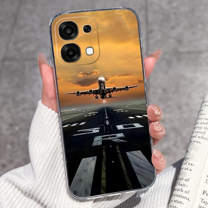 Для Oppo A6 Pro A6x A5x K13 Realme 15X C85 V70 V70s CT 7 7T 8 Чехлы для телефонов Красивые узоры Сакура Бабочки Корпус Мягкий силикон ТПУ Прозрачный корпус