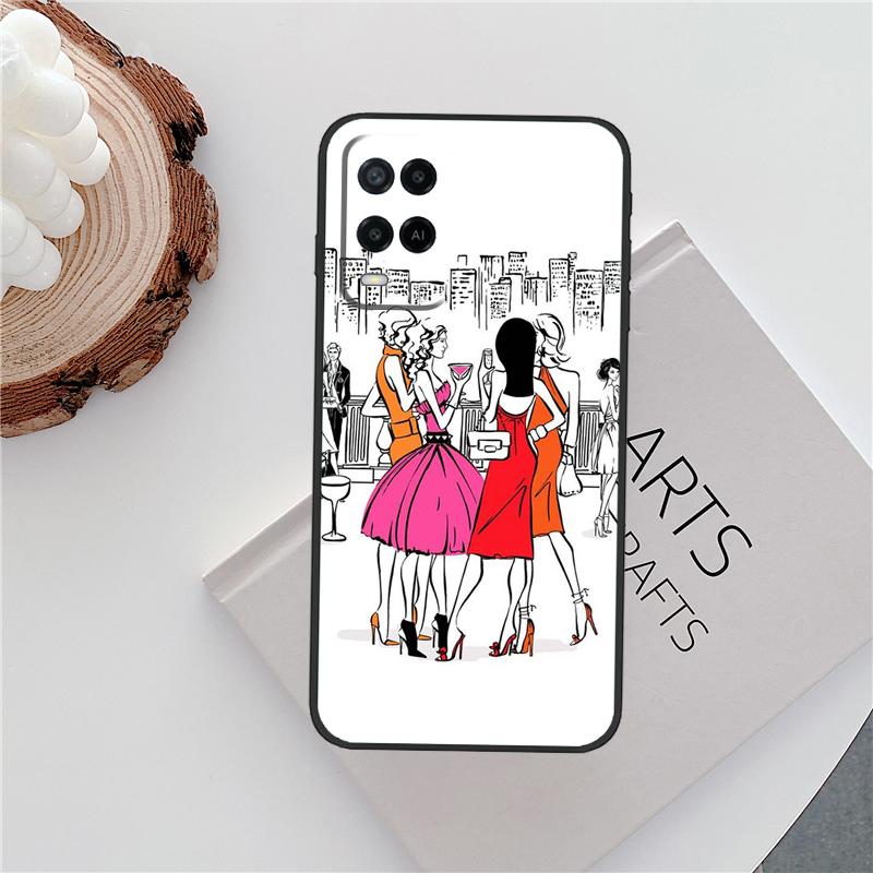Sex and the City Case For Oppo A18 A38 A58 A78 A98 A79 A40 A60 A80 A16 A76 A96 A15 A74 A94 A54 A77 A17 Cover