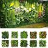 Зеленая искусственная растительность Стена из дерна 25*25 см DIY Искусственный коврик из зеленой травы Панель цветочной стены Пластиковая DIY панель с растениями Домашний декор