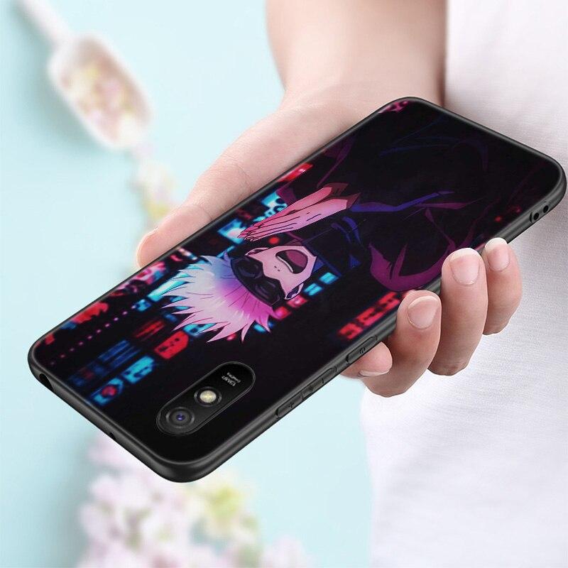 Силиконовый чехол для телефона с аниме Jujutsu Kaisen Satoru Gojo для Xiaomi Redmi Note 11 10 9 8 Pro 11T 10T 10S 9S 8T 9 9A 9C 9T