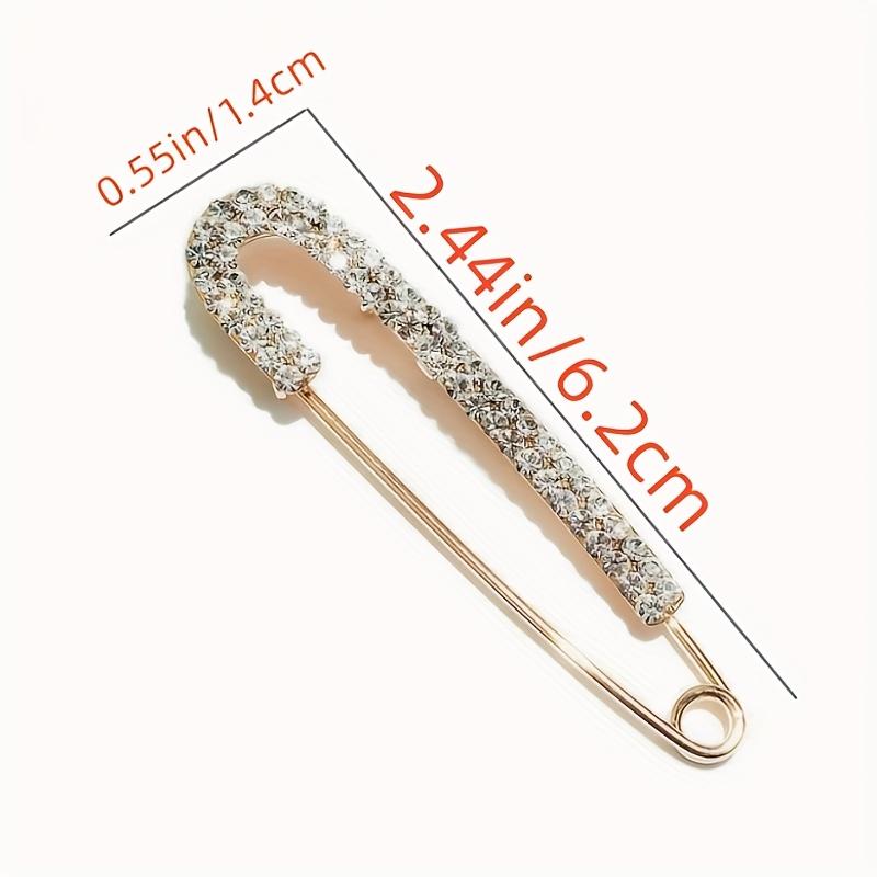 2pcs Fashionable Delicate Clothes Button Pin Corsage, Made of Synthetic Zirconia and Alloy. It Is the Waist Circumference of the Pants That Is Revised