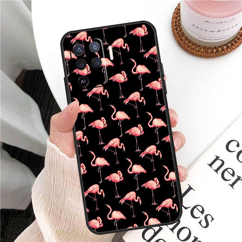 Чехол-фламинго для Oppo A58 A5 Pro A15 A16 A17 A57 A77 A94 A74 A54 A76 A96 A40 A60 A80 A18 A38 A78 A98