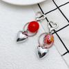 Элегантный брелок в виде сердца клубники, стильный брелок-подвеска, модная сумка, подвеска, ювелирное украшение для женщин и девочек