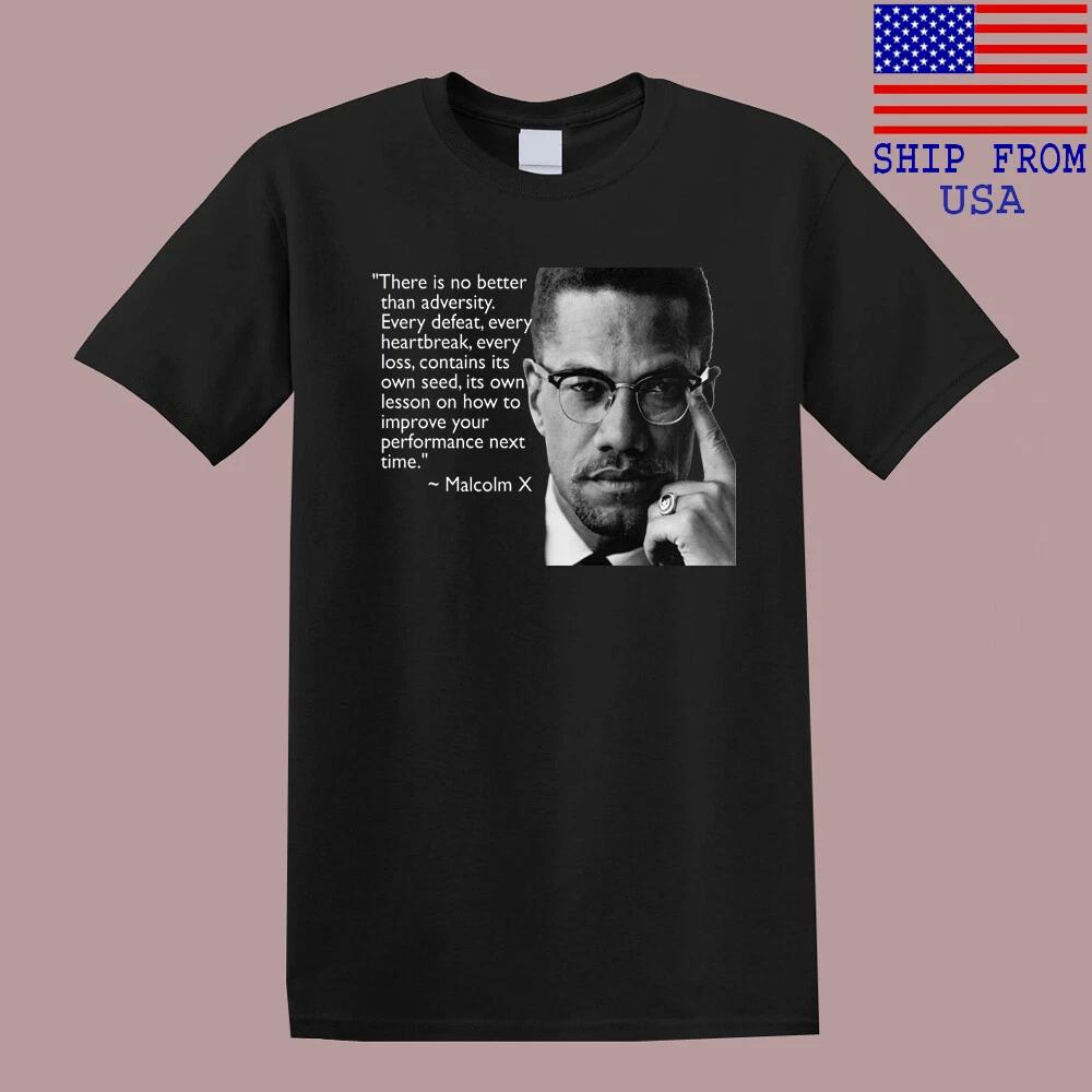Malcolm X Quotes Black Panther Party Men's Black Size S-5XL