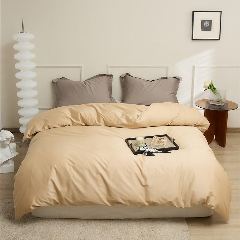 100 Xinjiang long-staple cotton four-season all-cotton solid color simple single product bed sheet pillowcase mattress pure cotton quilt cover