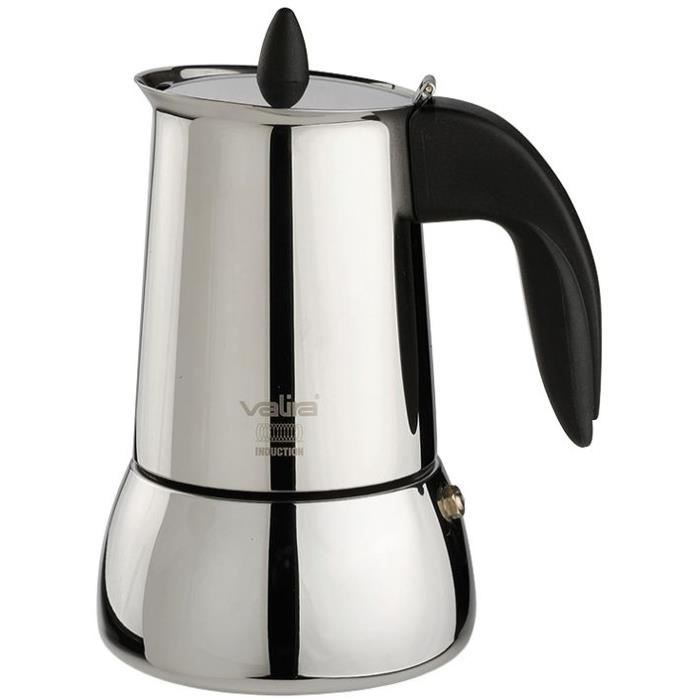 Cafetière italienne - VALIRA - Isabella - 4 tasses - Inox - Compatible induction