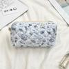 Cute Cartoon Women's Cosmetic Bag College Girls Stationery Pencil Case Handbags Quilted Cotton Ladies Makeup Storage Bags Purse
