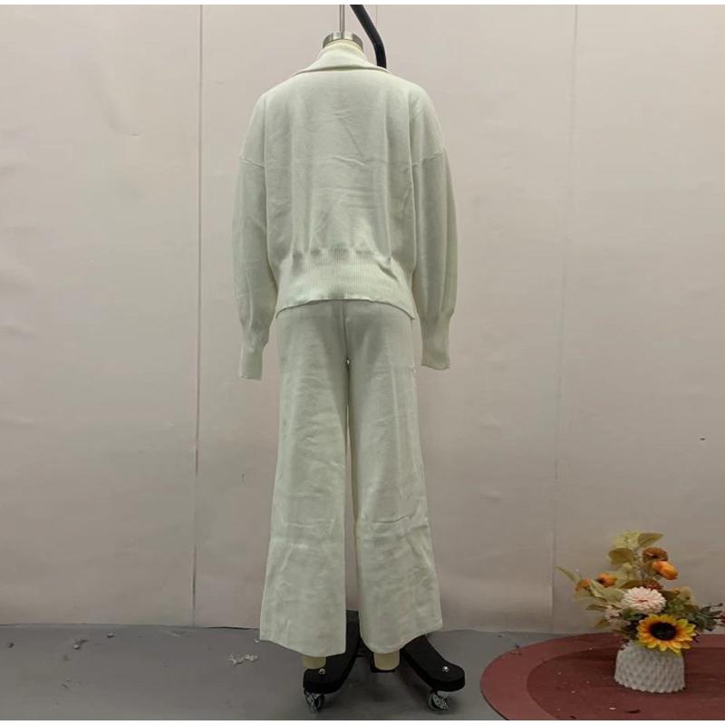 Повседневная куртка на молнии, пригородный костюм, простая однотонная уличная одежда, длинные брюки, комплекты из двух предметов для женщин, весна-осень