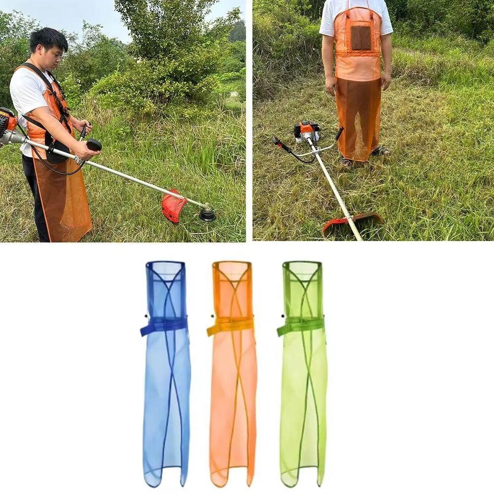Lightweight Gardening Apron With Pockets Full Coverage Apron Mesh Lawn Mower Apron Outdoor Work