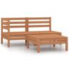 Day and Night - Day and Night Garden Furniture Set 3 Pieces Solid Pine Wood Honey Brown