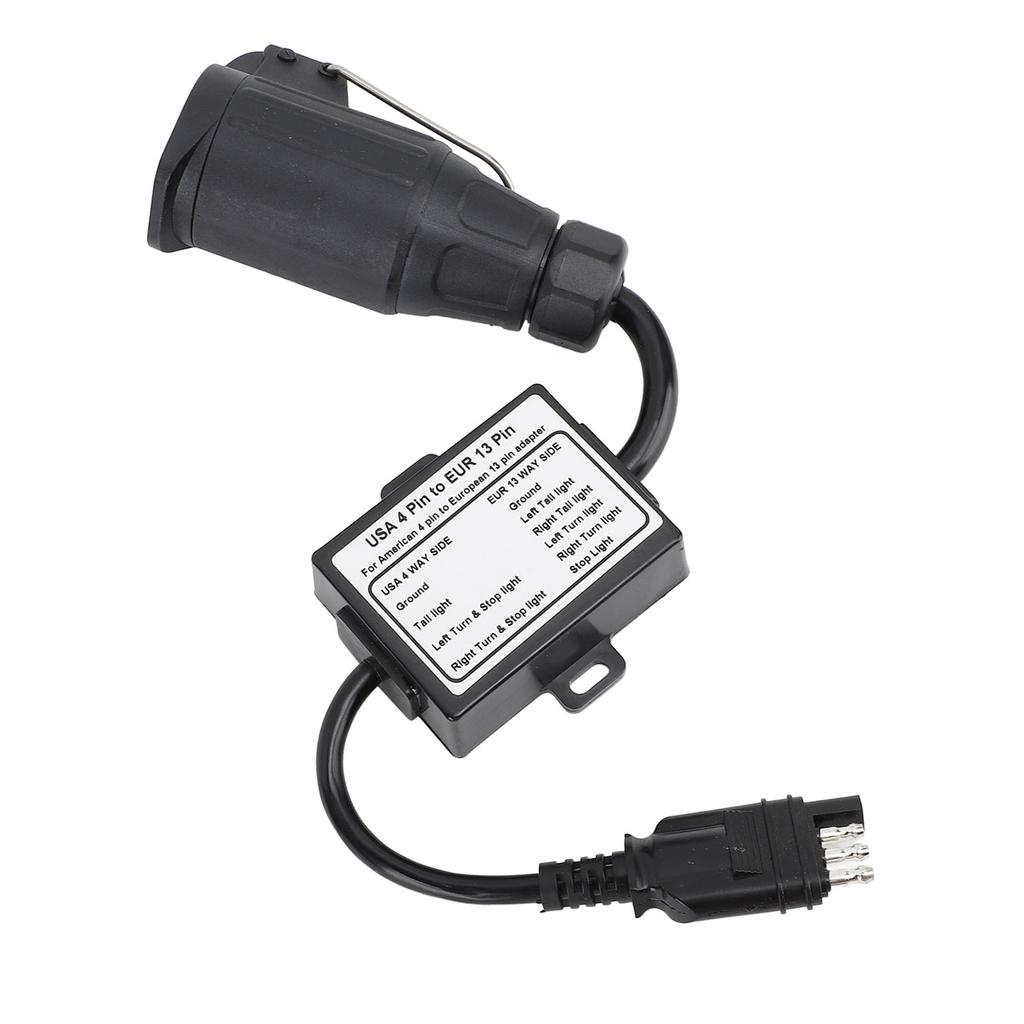 to  Trailer Converter Charging Function 4 Pin Socket to  13 Pin Plug for RV Caravan Boat