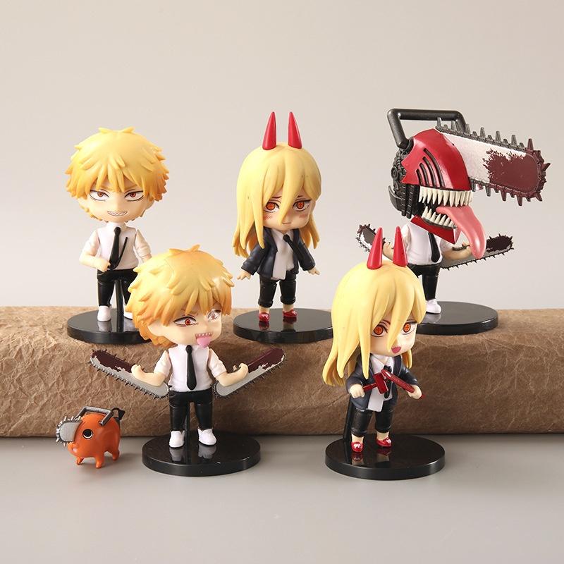 Человек-бензопила Фигурка 2D Аниме Мультфильм Собака-бензопила Кукла Игрушка Украшение Модный Игровой Подарок Высокое Качество