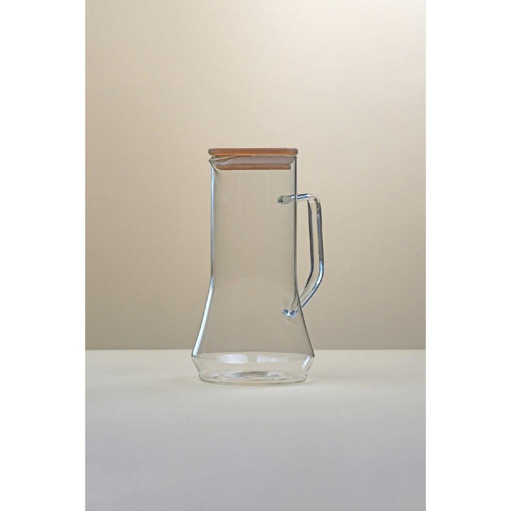 Glass Jug With Wooden Lid Vacuum 11,5x20,5cm - 1.200ml