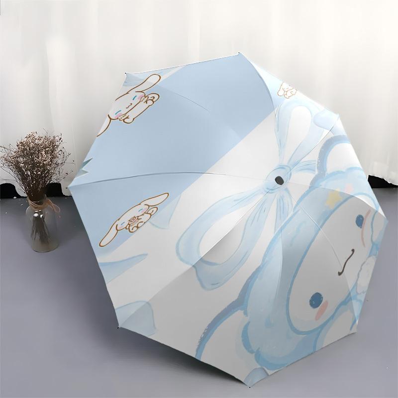 1pc Clouds Bunny umbrella automatic open/close, 8-Rib Durable Frame, Compact Folding Design, Ideal Birthday/Holiday Gift e1126A