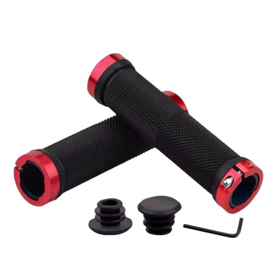 1 пара чехлов на ручки велосипеда с заглушками, инструмент-отвертка, нескользящая резина, алюминиевый сплав, для MTB, шоссейного, горного велосипеда