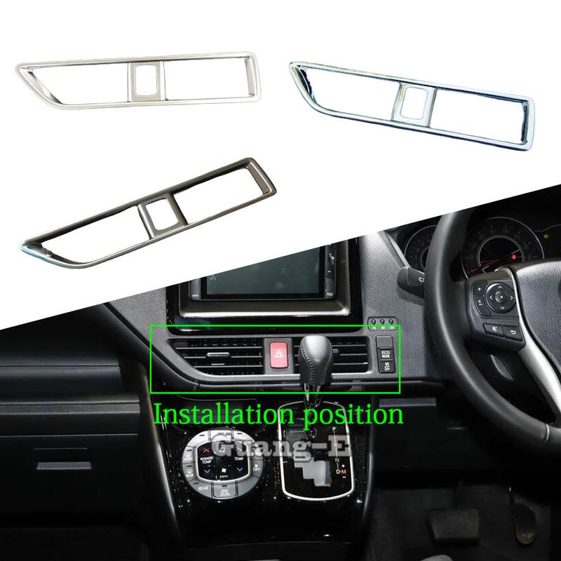 For Toyota Noah Voxy 80 Series 2015 2016 2017 2018 Car Sticker Console Panel Decoration Cover Outlet Vent Trim