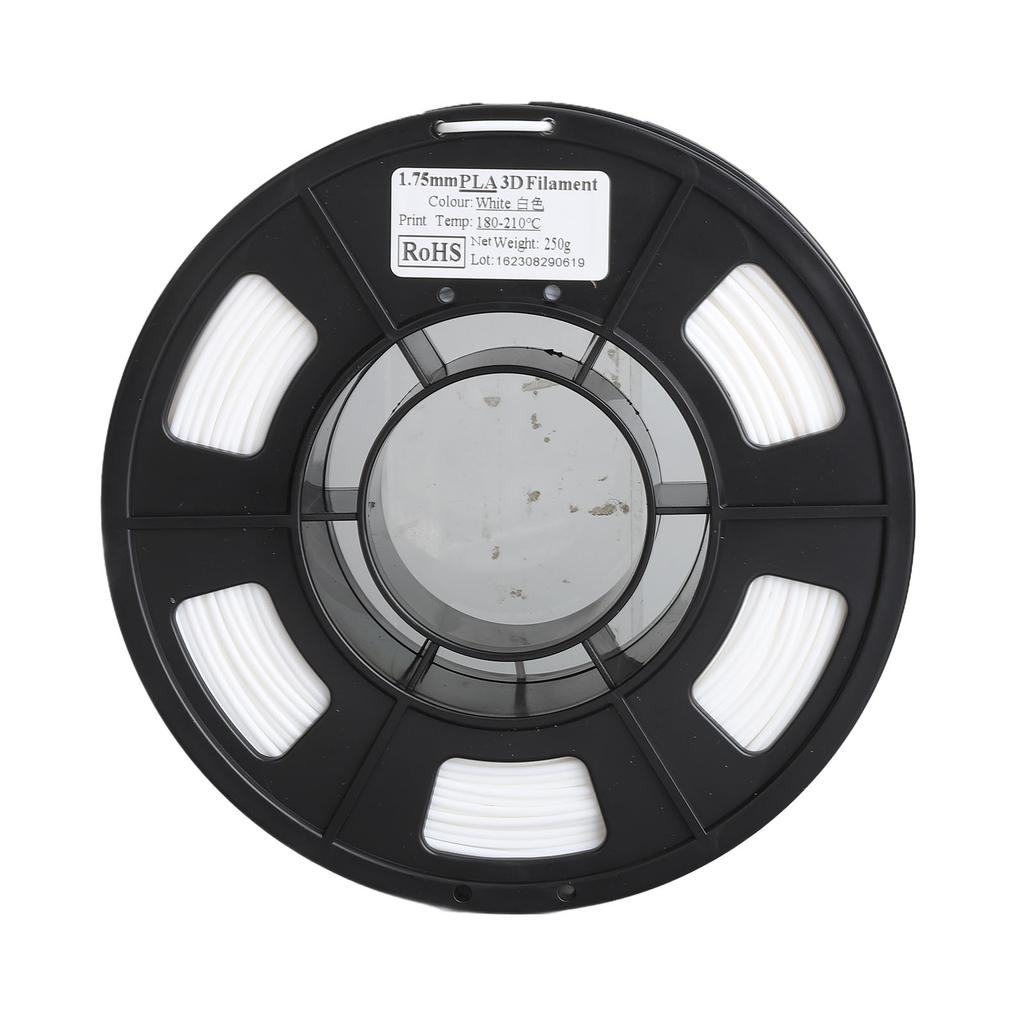 Нить для 3D-принтера белая 1,75 мм 8,8 унций чистый вес 180-210 градусов Цельсия PLA нить для 3D-печати