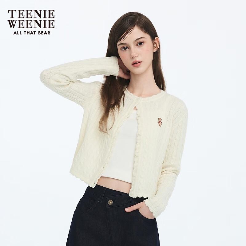 Teenie Weenie Вязаный кардиган с мультяшным медведем