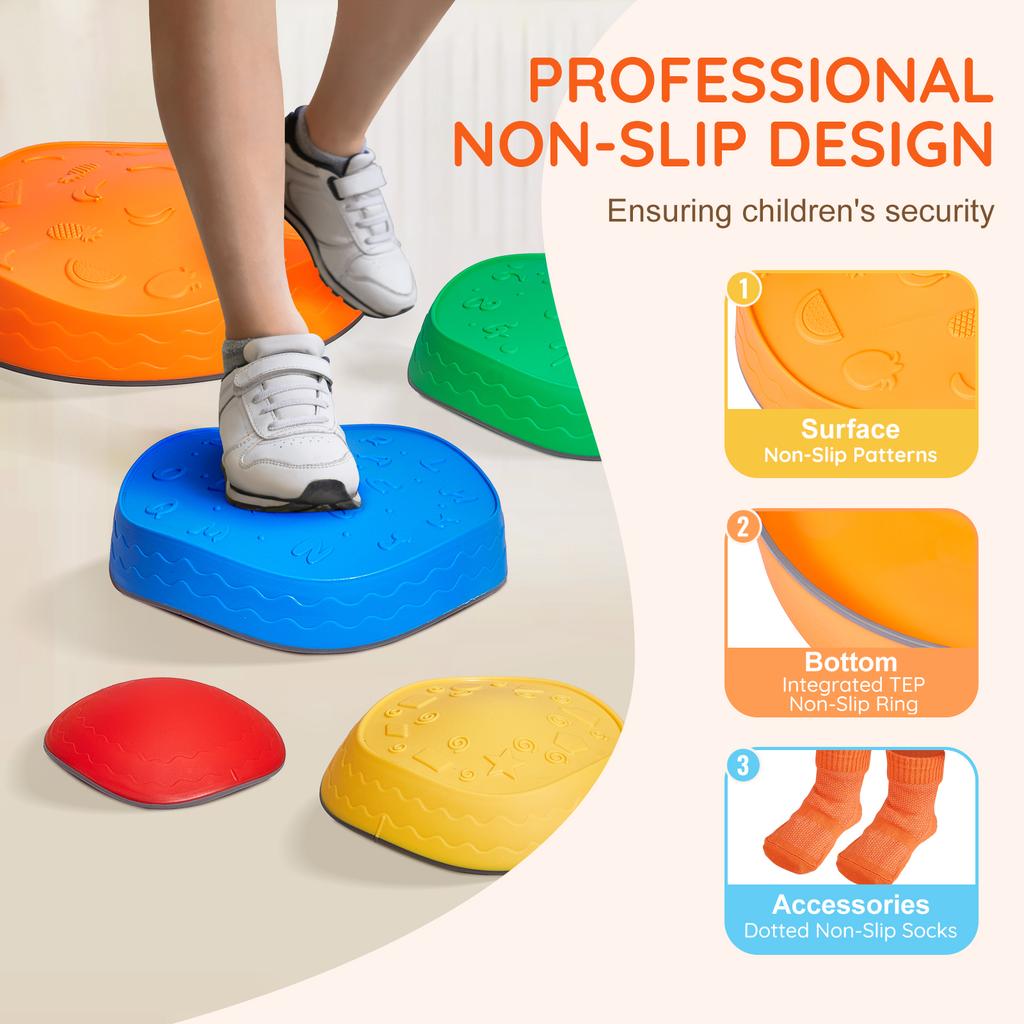 SucceBuy 5 шт. Балансировочные камни Монтессори Детские игрушки Сенсорная тренировка Тактильное восприятие для детской вечеринки Социальные игры