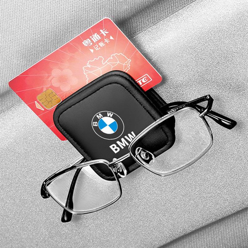 AXNX2 Slim Hidden Anti Loose Design Sunglasses Mount Clip Car Eyeglass Holder Space Saving Glasses Card Ticket Storage For BMW M X5