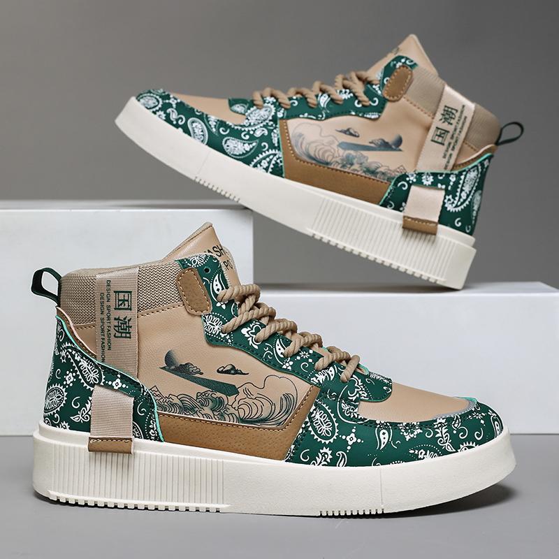 Hiphop Plaform Shoes Men Casual Sneakers High Top Graffit Comfortable Boots for Men Walking Running Shoes Trend Student Sneakers