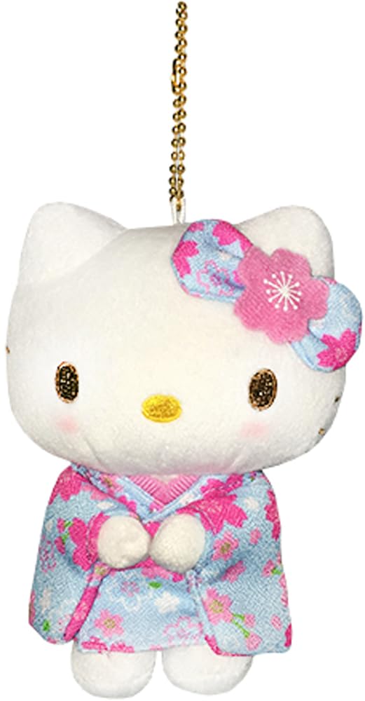 Nakajima Corporation Sanrio Hello Kitty Sakura Kimono Series Light Blue Mascot 098474-17