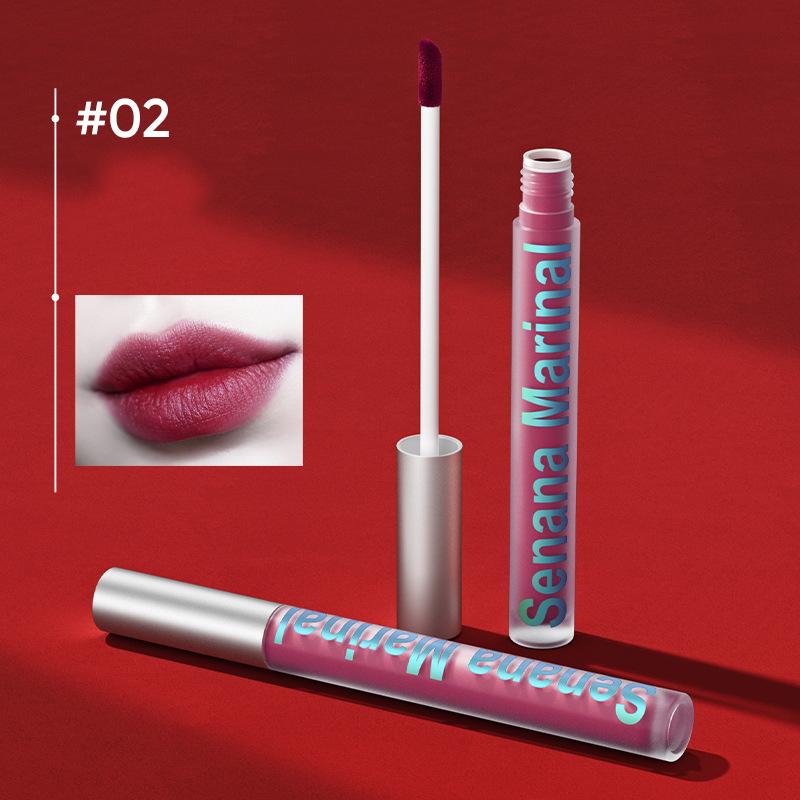 SENANA Матовая матовая бархатная воздушная глазурь для губ Водонепроницаемая помада для макияжа губ