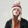 Autumn Winter Unisex Thickened Warm Knit Hat Earflap Fluffy Face-Slimming Cycling Cold-Resistant Ear-Flapped Winter Hat