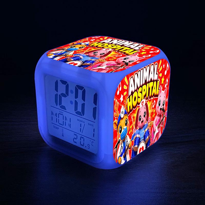 Cross Animal Hospital Digital Alarm Clock - New Night Light, Mute Game Peripheral for Home