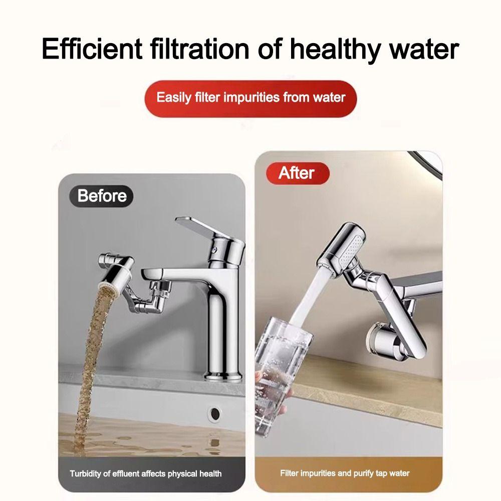 Water Saving Rotatable Faucet Sprayer 4 Modes Bathroom Tap Universal Faucet Extender Kitchen